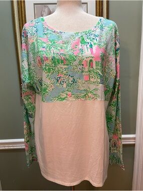 Lilly Pulitzer (NWOT) Finn Top, Lilly Loves Palm Beach             Size Large